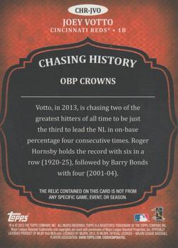 2013 Topps - Chasing History Relics #CHR-JVO Joey Votto Back