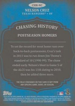 2013 Topps - Chasing History Relics #CHR-NC Nelson Cruz Back