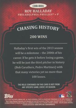 2013 Topps - Chasing History Relics #CHR-RHA Roy Halladay Back