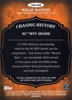 2013 Topps - Chasing History Relics #CHR-WM Willie McCovey Back