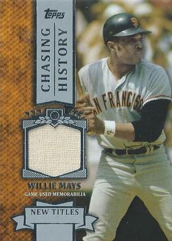 2013 Topps - Chasing History Relics #CHR-WMA Willie Mays Front