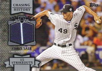 2013 Topps - Chasing History Relics #CHR-CSA Chris Sale Front