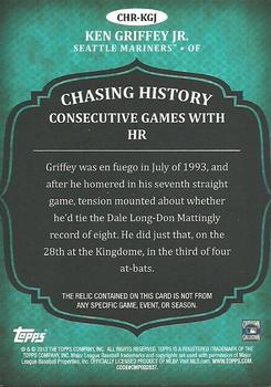 2013 Topps - Chasing History Relics #CHR-KGJ Ken Griffey Jr. Back