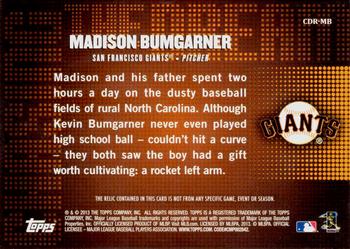 2013 Topps - Chasing the Dream Relics #CDR-MB Madison Bumgarner Back