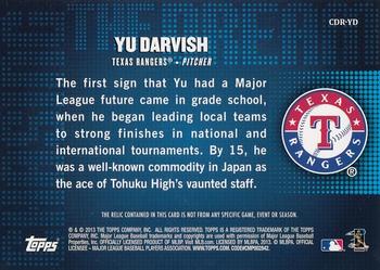 2013 Topps - Chasing the Dream Relics #CDR-YD Yu Darvish Back