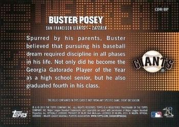 2013 Topps - Chasing the Dream Relics #CDR-BP Buster Posey Back