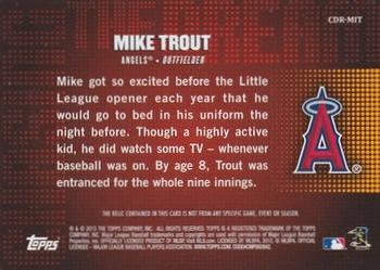 2013 Topps - Chasing the Dream Relics #CDR-MIT Mike Trout Back