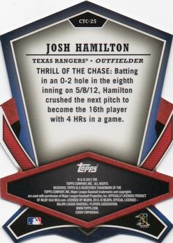 2013 Topps - Cut to the Chase #CTC-25 Josh Hamilton Back