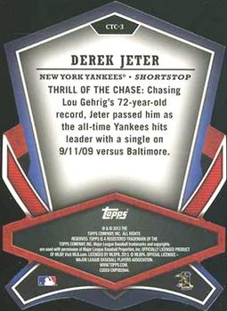 2013 Topps - Cut to the Chase #CTC-3 Derek Jeter Back