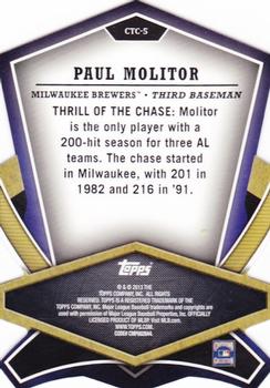 2013 Topps - Cut to the Chase #CTC-5 Paul Molitor Back