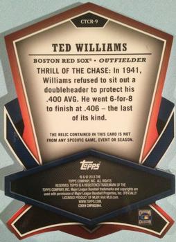 2013 Topps - Cut to the Chase Relics #CTCR-9 Ted Williams Back