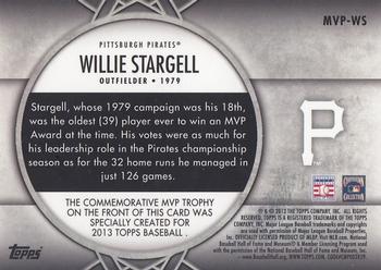 2013 Topps - MVP Award Winners Trophy #MVP-WS Willie Stargell Back