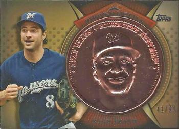 2013 Topps - Proven Mettle Coins Copper #PMC-RB Ryan Braun Front