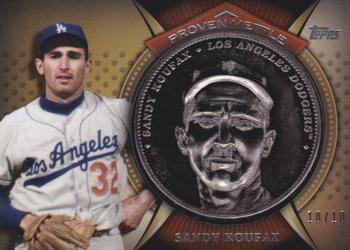 2013 Topps - Proven Mettle Coins Steel #PMC-SK Sandy Koufax Front