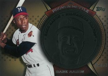 2013 Topps - Proven Mettle Coins Wrought Iron #PMC-HA Hank Aaron Front