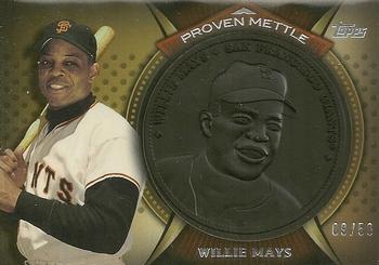 2013 Topps - Proven Mettle Coins Wrought Iron #PMC-WM Willie Mays Front