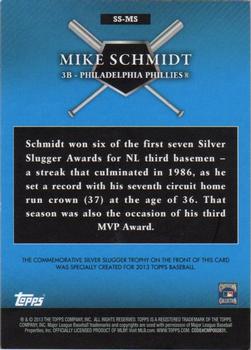 2013 Topps - Silver Slugger Award Winners Trophy #SS-MS Mike Schmidt Back