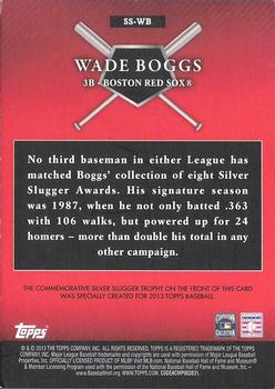 2013 Topps - Silver Slugger Award Winners Trophy #SS-WB Wade Boggs Back