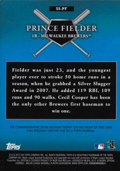 2013 Topps - Silver Slugger Award Winners Trophy #SS-PF Prince Fielder Back