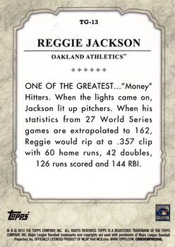2013 Topps - The Greats #TG-13 Reggie Jackson Back