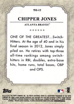 2013 Topps - The Greats #TG-17 Chipper Jones Back