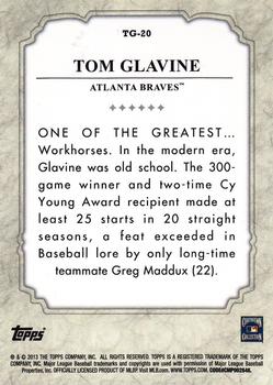 2013 Topps - The Greats #TG-20 Tom Glavine Back