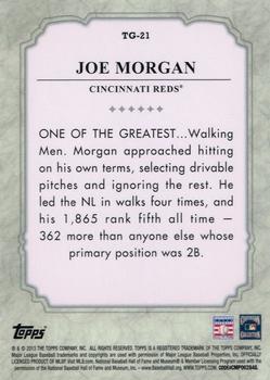 2013 Topps - The Greats #TG-21 Joe Morgan Back