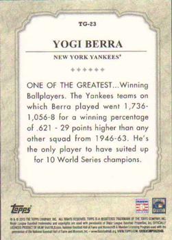 2013 Topps - The Greats #TG-23 Yogi Berra Back