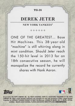 2013 Topps - The Greats #TG-26 Derek Jeter Back