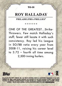 2013 Topps - The Greats #TG-28 Roy Halladay Back