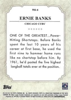 2013 Topps - The Greats #TG-4 Ernie Banks Back