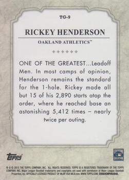 2013 Topps - The Greats #TG-9 Rickey Henderson Back