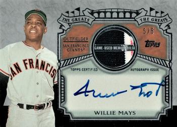 2013 Topps - The Greats Autograph Relics #TGAR-WM Willie Mays Front