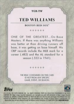 2013 Topps - The Greats Relics #TGR-TW Ted Williams Back