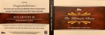 2013 Topps - The Ultimate Chase Autograph Relics #TUC-22 Ken Griffey Jr. Back