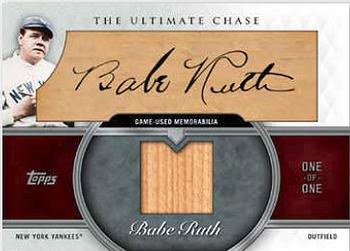 2013 Topps - The Ultimate Chase Autograph Relics #TUC-1 Babe Ruth Front