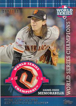 2013 Topps - World Champion Relics #WCR-TL Tim Lincecum Front