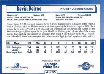 1999 International League Top Prospects #4 Kevin Beirne Back