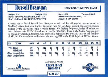 1999 International League Top Prospects #6 Russell Branyan Back
