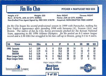 1999 International League Top Prospects #9 Jin Ho Cho Back