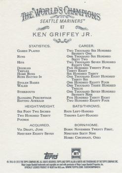 2013 Topps Allen & Ginter #87 Ken Griffey Jr. Back
