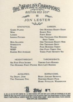 2013 Topps Allen & Ginter #90 Jon Lester Back