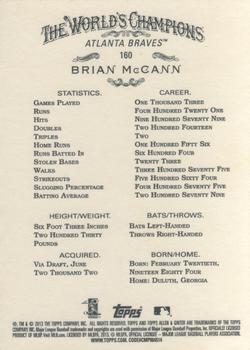 2013 Topps Allen & Ginter #160 Brian McCann Back