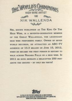 2013 Topps Allen & Ginter #180 Nik Wallenda Back