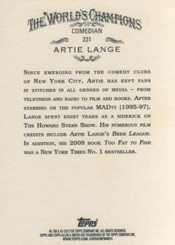 2013 Topps Allen & Ginter #231 Artie Lange Back