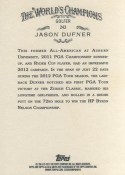 2013 Topps Allen & Ginter #243 Jason Dufner Back