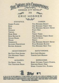 2013 Topps Allen & Ginter #318 Eric Hosmer Back