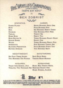 2013 Topps Allen & Ginter #71 Ben Zobrist Back