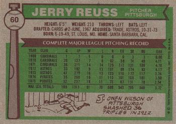 1976 Topps #60 Jerry Reuss Back