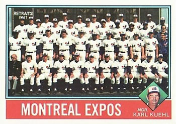 1976 Topps #216 Montreal Expos / Karl Kuehl Front